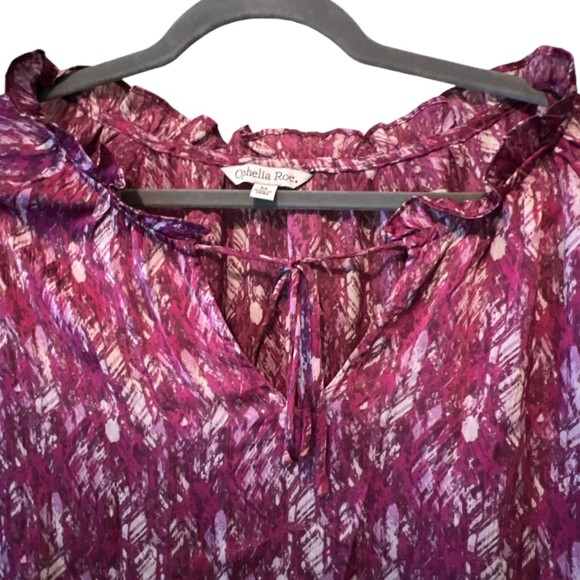 NWT Ophelia Roe Ruffle Blouse Size M - Picture 2 of 7